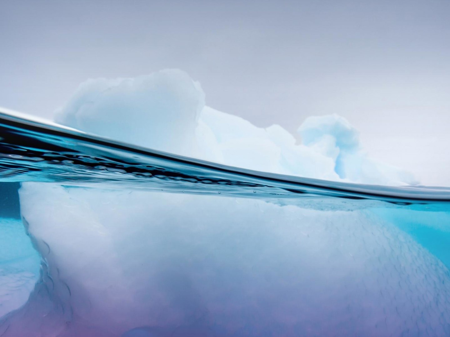 An iceberg from the waterline